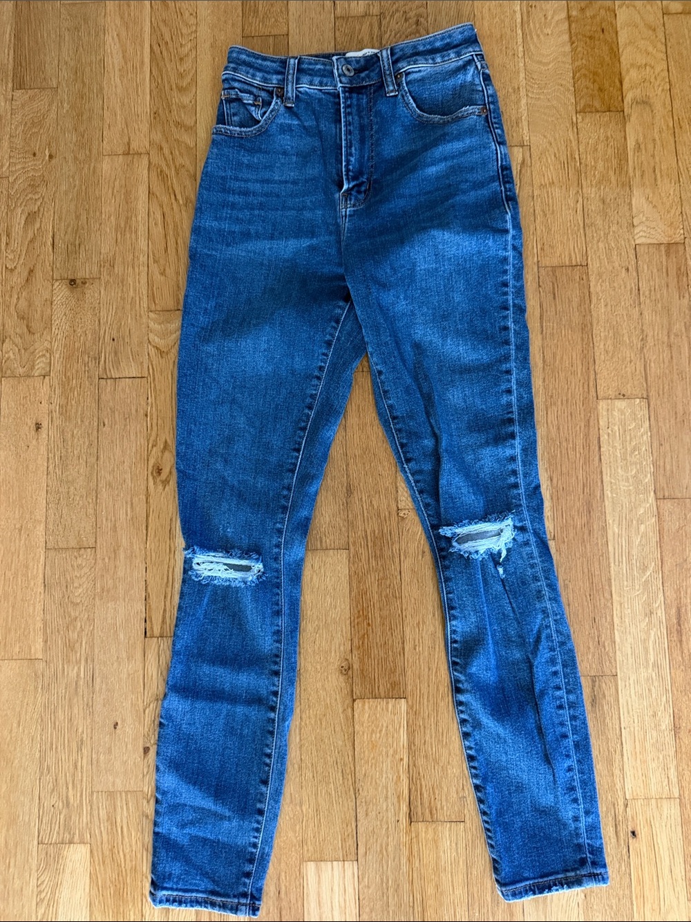 Abercrombie & Fitch Dark Blue Super Skinny Ankle Jeans